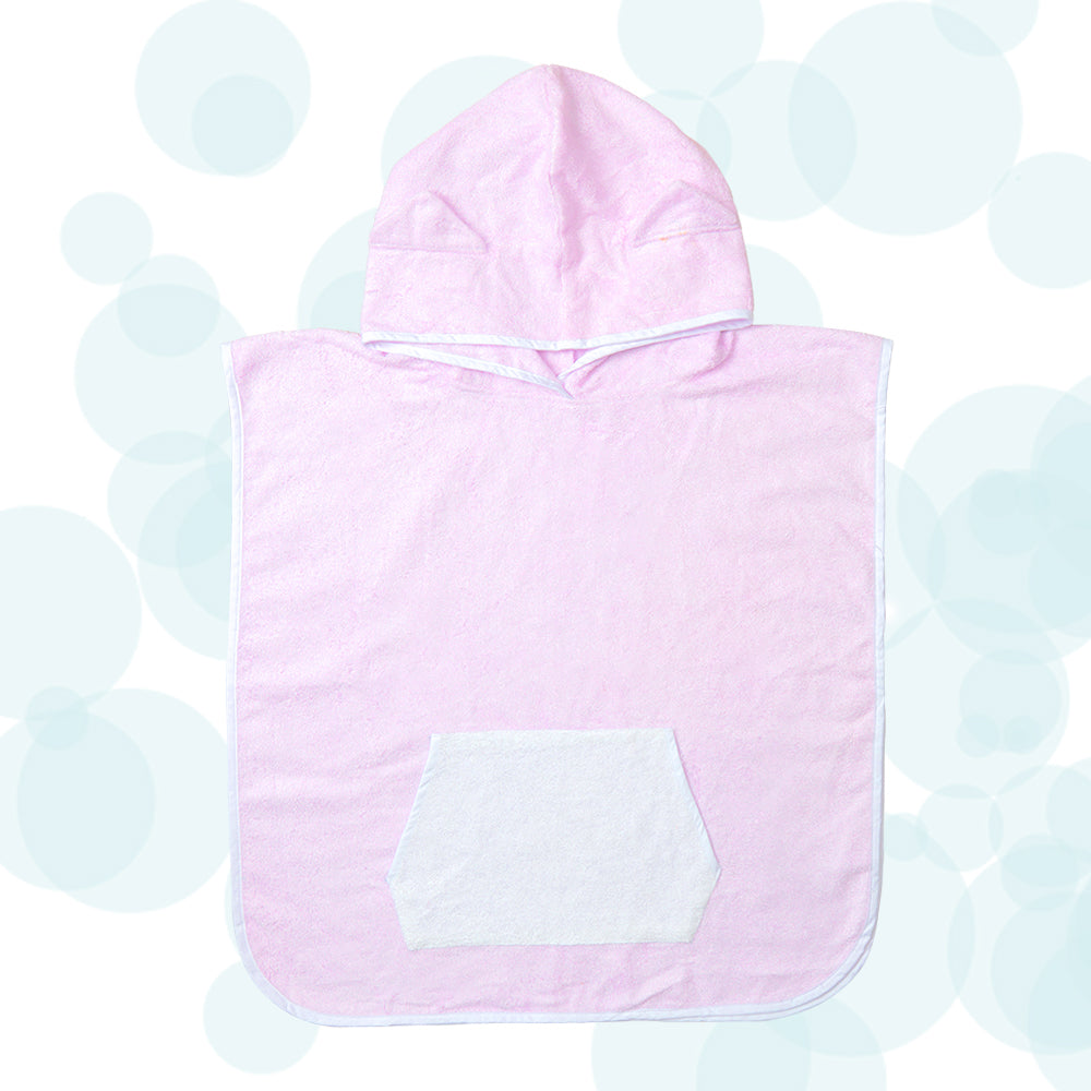 Bamboo Cotton Hooded Poncho - Kitty