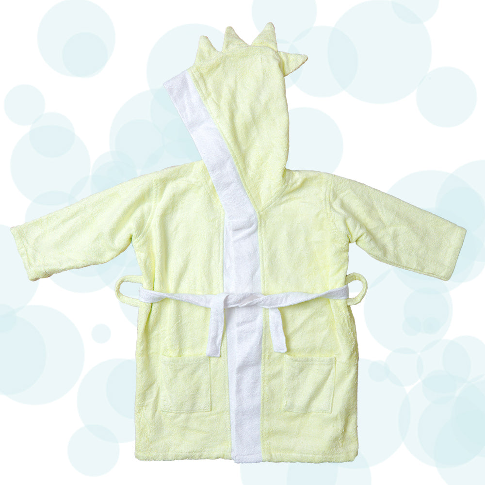 Bamboo Cotton Hooded Bathrobe - Dino