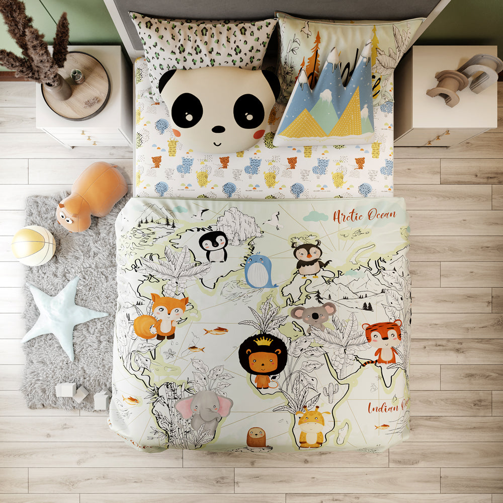 Kids 6 Pc Double Full Bed Set  – Animal Planet