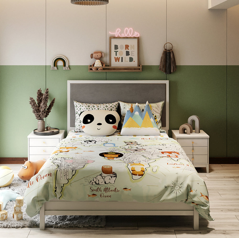 Kids 6 Pc Double Full Bed Set  – Animal Planet