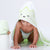 Baby Bamboo Cotton Hooded Towel - Minty Sundae