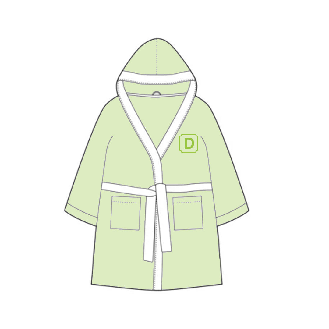 Bamboo Cotton Hooded Bathrobe - Dino