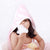 Kids Bamboo Cotton Hooded Towel - Strawberry Swirl