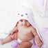 Baby Bamboo Cotton Hooded Towel - Lavender Sundae